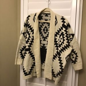 Aztec print cardigan